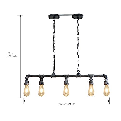 Lightinthebox S424464800004##WH= Rustic Industrial Tube Pipe Chandeliers thumb #1