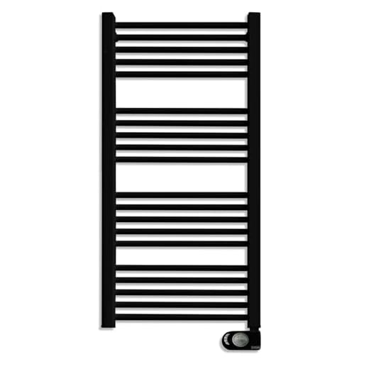 HJM Radiador Secatoallas Bajo Consumo NOOR 750, Programación 24/7, Turbo 2 Horas, 750W, Negro