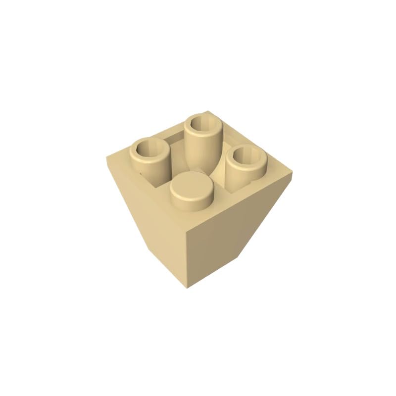 XYEIUGO GDS-1040 3676 Slope Brick 2x2 Corner Inverted Slope, Tan, 50 PCS โ image 1