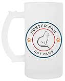 Chope à bière 400 ml Vendax Foster Fail Cat Club Tasse De Chope De Bière En Verre Glass Beer Mug Cup