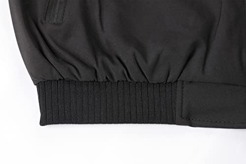 Lentta Men's Slim Fit Lightweight Softshell Bomber Jacket Coat Fall Jackets For Men (Large, Black 001) #TOP5