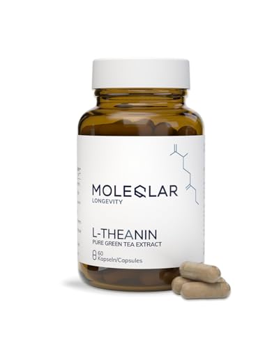 MoleQlar L-Theanin Kapseln 200 mg - 60 Kapseln Pure Green Tea Extract - Natürliche Aminosäure aus grünem Tee, geprüft & hochrein - Camellia sinensis Extrakt MoleQlar L-Theanin Kapseln 200 mg - 60 Kapseln Pure Green Tea Extract - Natürliche Aminosäure aus grünem Tee, geprüft & hochrein - Camellia sinensis Extrakt
