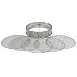 Harbour Housewares 5-Filter Garden Riddle Sieve - 30cm - 1x Heavy Duty Stainless Steel Fine Mesh Metal Gardening Soil Stones Compost Sand Gravel Dirt Earth Sifter Seed Bucket