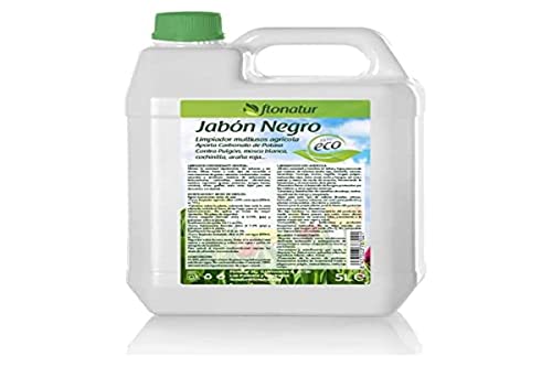 flonatur Jabón Negro 5 litros, Limpiador Multiusos Agrícola, Jabón Potásico para Plantas, contra Pulgón, Mosca Blanca, Cochinilla, Araña Roja, Elaborado con Productos Naturales
