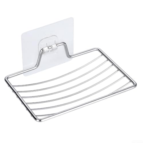 Startbuymore Edelstahl Seifenschale Wandmontage Silber 2