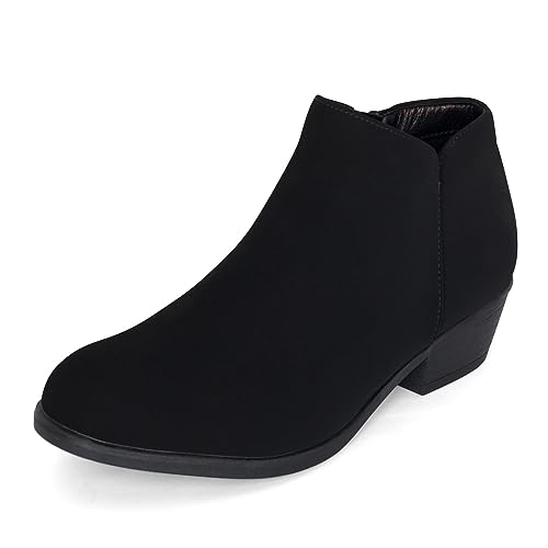 Chariot & Co - Garza IIS- Girls/Kids/Childrens Round Toe Stacked Heel Zipper Western Ankle Boot3