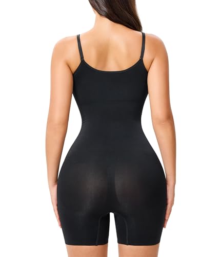 Nebility Shapewear Bodysuit for Women Tummy Control Body Suit Seamless Sculpting Body Shaper Mid Thigh Shorts2