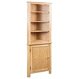 Farbe: Braun vidaXL Eiche Eckschrank 59x36x180cm Schrank Holzschrank Regal Küche Wohnzimmer