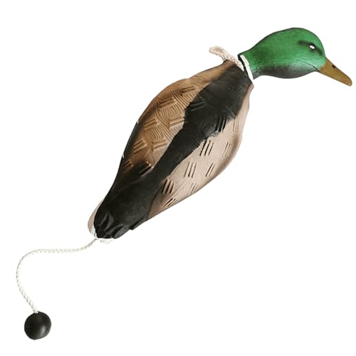 GOMETY Enten Dummy Stoßstange, Mallard Mimics Duck Stoßfänger Spielzeug, Dummy Hundetraining Trainer Für Falsche Enten, Jagdhundezubehör Für Das Training Der Jagdhund Retriever Fähigkeiten