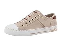 MUSTANG Damen Low-Top Sneaker, Frauen Halbschuhe,schnürschuhe,straßenschuhe,Strassenschuhe,Sportschuhe,Freizeitschuhe,Beige,39 EU