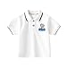Baby Boys Car Printing Polo Shirt Button Closure Collared Golf Tshirts Soft & Comfortable School Uniform Daily Wear White3 12-18 Months