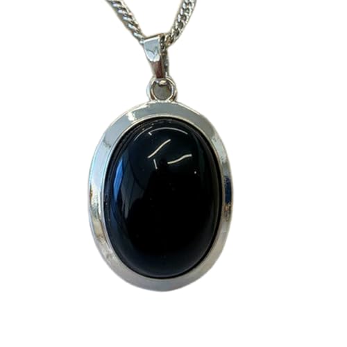 Turmalina negra colgante con energía curativa espiritual y plata