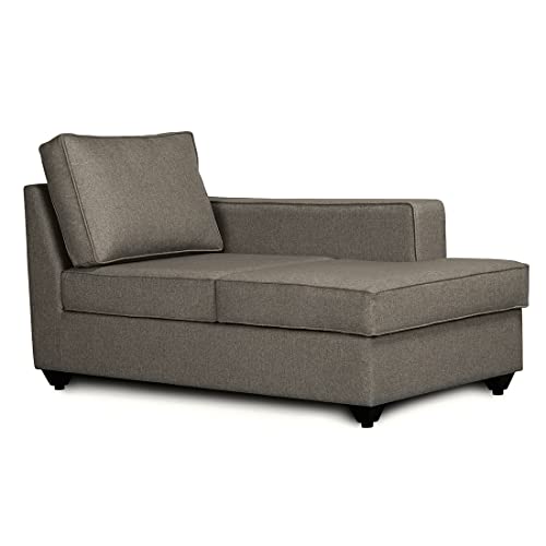 Image of Wakefit Sofa Set | 3 Year Warranty | Sofa 3 Seater, 3 Seater Sofa for Living Room, Wooden Sofa Set, 4 Seater + Right Aligned, Sofa for Living Room - Napper(Omega : Grey)