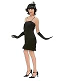 Funidelia Disfraz de charlestón años 20 para mujer, Incluye vestido, guantes y cinta para la cabeza, Cabaret - Traje para adultos para fiestas, Carnaval y Halloween - Talla XS