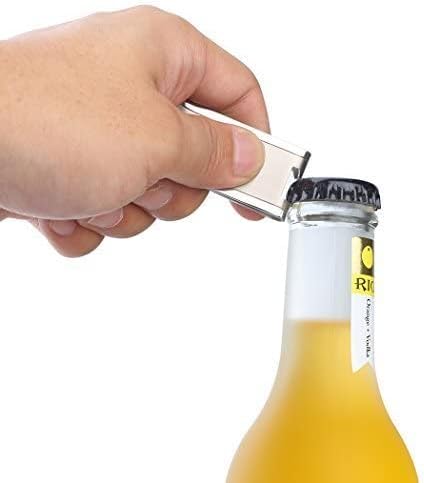 Vista 5 de Titular de la tarjeta de crédito de titanio delgado clip de dinero en efectivo herramienta EDC