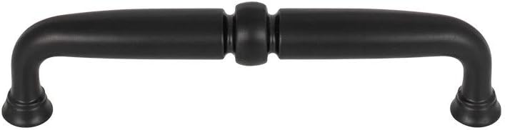Henderson Pull Color Flat Black - Top Knobs 5 1/16” Length Grace Coll Traditional Transitional Bar Handle Kitchen Bath Cabinet Hardware Dresser Bathroom Metal Handle Interior Home