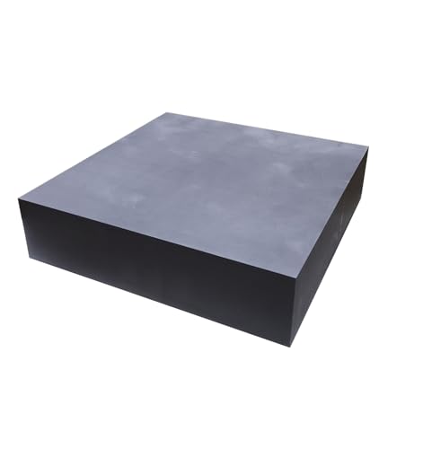 OTOOLWORLD 99.9% Purity Graphite Ingot Block EDM Graphite Plate Milling Surface (200MMx200MMx50MM)
