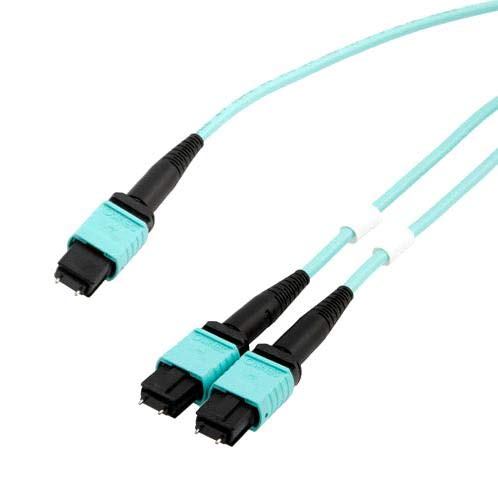L-COM - MPM24-MPM212OM4R-3 - Fibre Cord, MPO Plug-MPO Plug, MM, 3M
