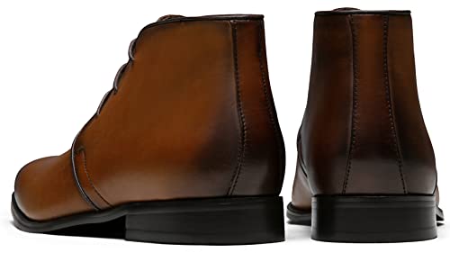 Image of Jousen Leather Boots for Men Dress Classic Mens Boots Polish Retro Ankle Chukka Boots Mens
