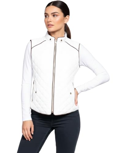 NE PEOPLE Womens Lightweight Quilted Zip Vest, Small, NEWV40WHITE