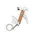 Two's Company Nailed It Hammer with Keyring Multi-Tool, 10.75-inches Width, Stainless Steel, Gift Box, Home Décor