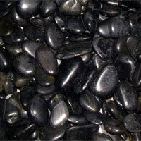 Amazon | 石のさかい 黒光石 磨き那智砂利 黒 5分 (16mm-22mm)20kg