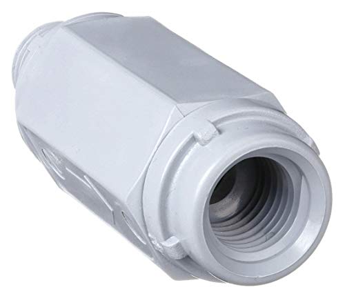 1/4 in, Inline Ball Cone,Check Valve, Single, PVC, Mnpt X Fnpt,20400000889