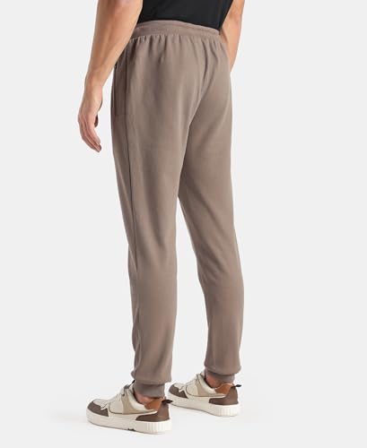 Image of Jockey AM05 Men Super Combed Cotton Rich Pique Slim Fit Jogger with Zipper Pockets