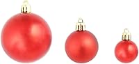 Vista 3 de YAFF Juego de 100 adornos para árbol de Navidad, juego de bolas de Navidad de plástico, inastillables y reutilizables, juego de bolas decorativas