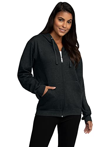 Image of Fruit of the Loom Eversoft Fleece Full Zip Hoodie Sweatshirt
