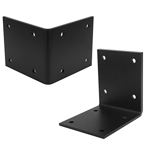 eoere 2 PCS Heavy Duty Steel L Angle Bracket for 6x6 Wood, 7/32" Thick by eoere - Used condition - Image 3