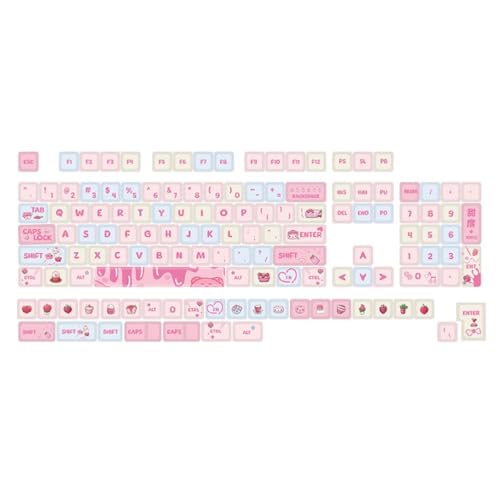 Set de touches PBT XDA fraise pour clavier mécanique sans effacement DyeSub
