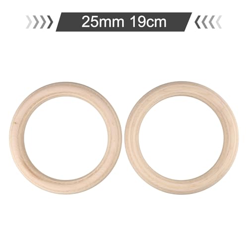 Anillas de gimnasia de madera para fitness en casa 2 unidades miniatura 4