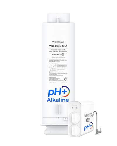 Waterdrop G5P500A-CF Filter, Replacement for Waterdrop G5P500A Undersink Reverse Osmosis System, 6-month Lifetime