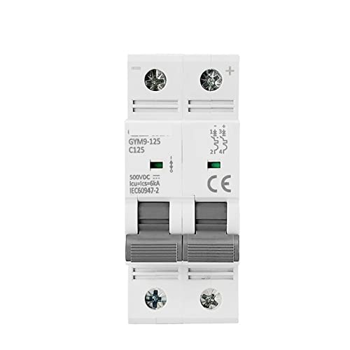 Disjoncteur 100A DC MCB mini disjoncteur 2 pôles 500V 6 KA résistant - 4