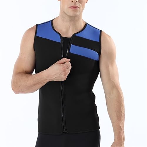 Camiseta sin mangas de neopreno para hombre, chaleco cálido para surf 3mm, ideal para natación, buceo y surf (B_Grande) miniatura 2