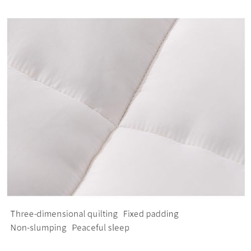 Cubrecolchón extra grueso transpirable con mullido efecto plumas para cama de 120x200 cm 4