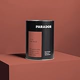 PARADOR Wandfarbe Red Brick rot terracotta 2,5 L - nachhaltige Premium Innenfarbe matt - hohe Deckkraft tropffest spritzfest ergiebig schnelltrocknend geruchsneutral vegan