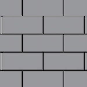 ALLOY Subway Mosaikfliese Metall Edelstahl grau