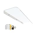 ASDQWER Front Door Canopy,Outdoor Awning,Curved Door Window Awning Canopy,Soundproofing Rainproof Awning,Modern Design Curved Front Door Canopy,Door Awning,for Garden Patio,40 * 200cm/15.7 * 78.7in