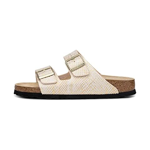 Sandalias Birkenstock Arizona Shiny Python Eggshell para Mujer Cover
