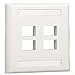 Panduit NK4FIGY 1-Gang 4-Port Faceplate, International Grey