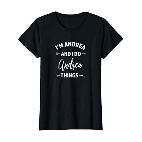 Womens Cute Andrea Things Personalized Name Gifts T-Shirt Cover