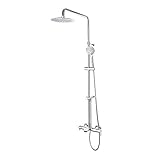Columna inoxidable telescópica, para bañera y ducha, que permite su extensión entre los 880-1460 mm, para adaptarse de la óptima manera al usuario