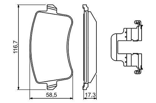 Bosch BP1120 Plaquettes De Frein Arrière - Qualité Premium Réduction Bruit Et Poussière - Jeu De 4