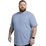 GearGlacier Big and Tall Ultra Soft Bamboo Viscose Loose Fit Plain T-Shirts Cooling Lightweight Workout Mositure Wicking Tee(Polar Blue,4X-Large-Tall)
