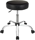 Amazon Basics Multi-Purpose Drafting Spa Bar Stool with Wheels - Black
