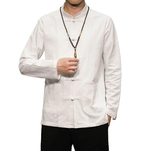 Chemise manches longues coton lin haut de gamme au design épuré