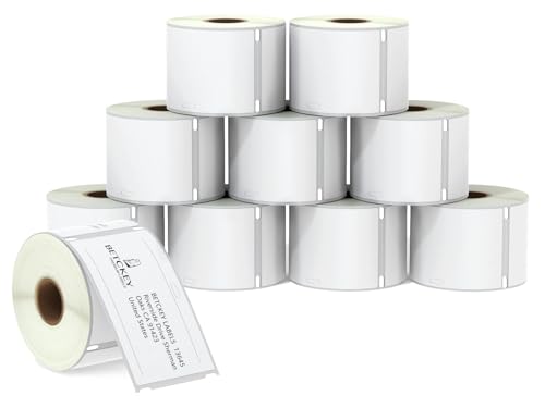 Étiquettes DYMO 30857 compatibles prédécoupées thermiques pour impression nette 10 rouleaux