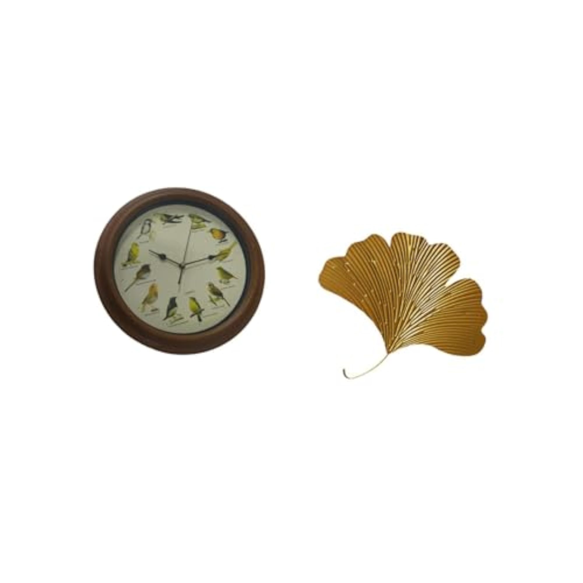 Singing Bird Wall Clock with Elegant Wrought Iron Decor